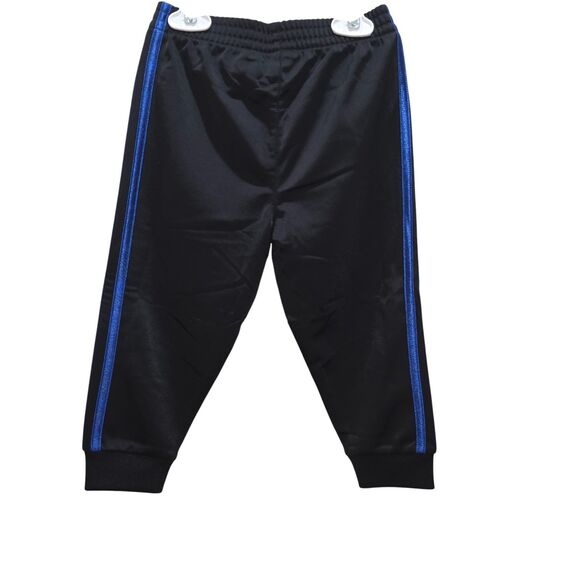 Adidas Toddler Boys 2T Black Track Pants Blue Stripe Athletic Joggers NWT - Picture 5 of 10